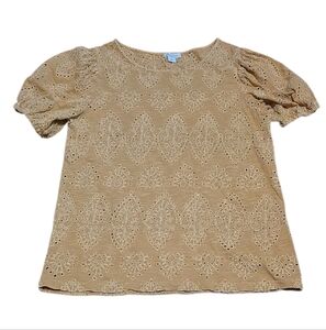 Sundance Mustard Eyelet Blouse